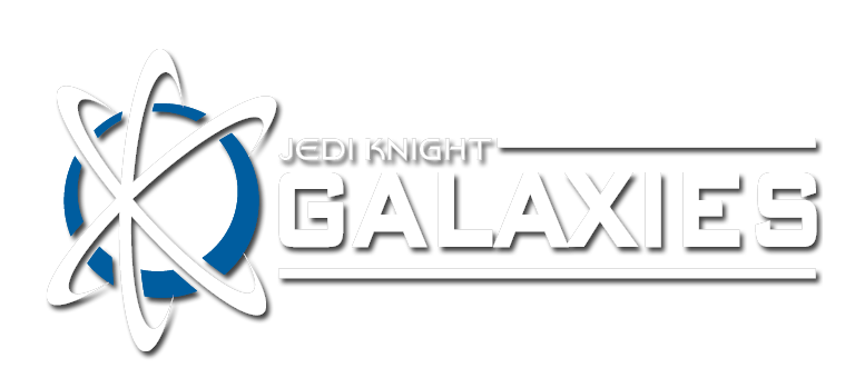 Jedi Knight Galaxies logo, click to show menu.